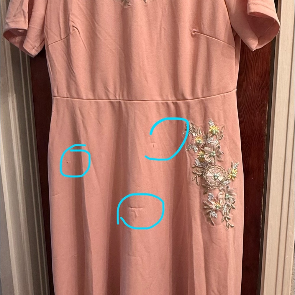 SHEIN Soft Pink Midi Dress